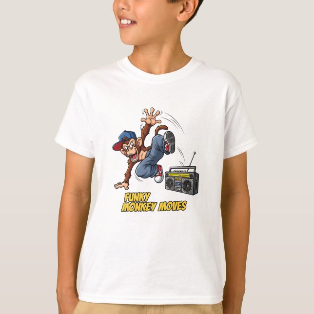 T-shirt Singe de danse hip-hop drôle de breakdance (Devant)