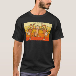 T-shirt Singe de danse mignonne animal sauvage adulte