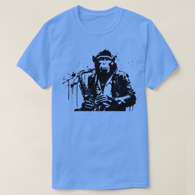 T-shirt singe de jazz (Design devant)