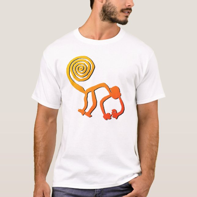 T-shirt Singe de Nazca en feu (Devant)