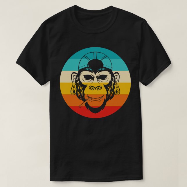 T-shirt Singe de reggae vintage (Design devant)