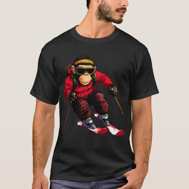T-shirt singe de ski (Devant)