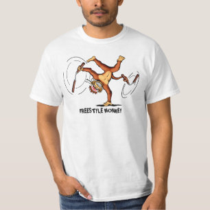 T-shirt Singe de style libre