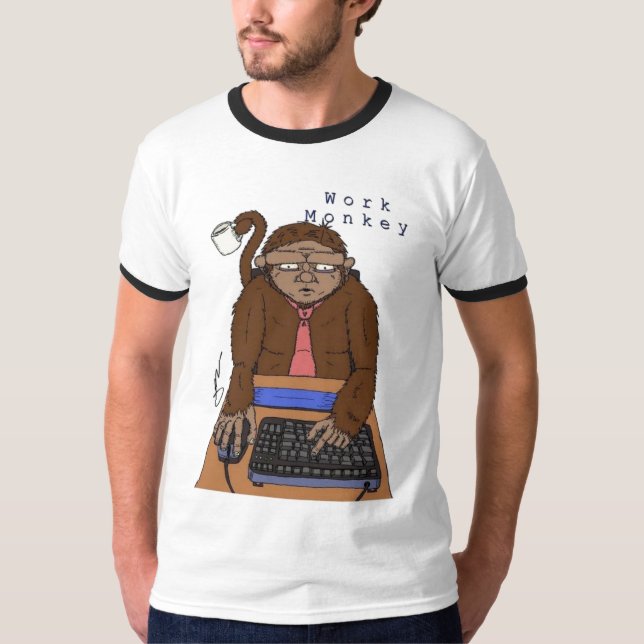 T-shirt Singe de travail (Devant)