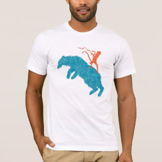 T-shirt Singe de vaudou contre le grand ours bleu