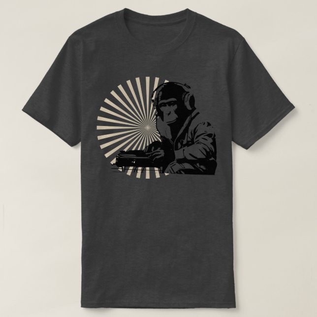 T-shirt singe dj drôle (Design devant)