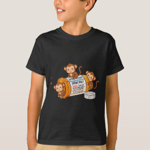 T-shirt Singe drôle antidépresseur Zoo Garçons Filles Enfa