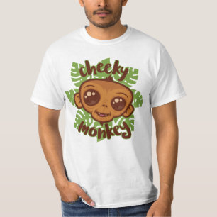 T-shirt Singe effronté Dessin de primate de dessin animé m