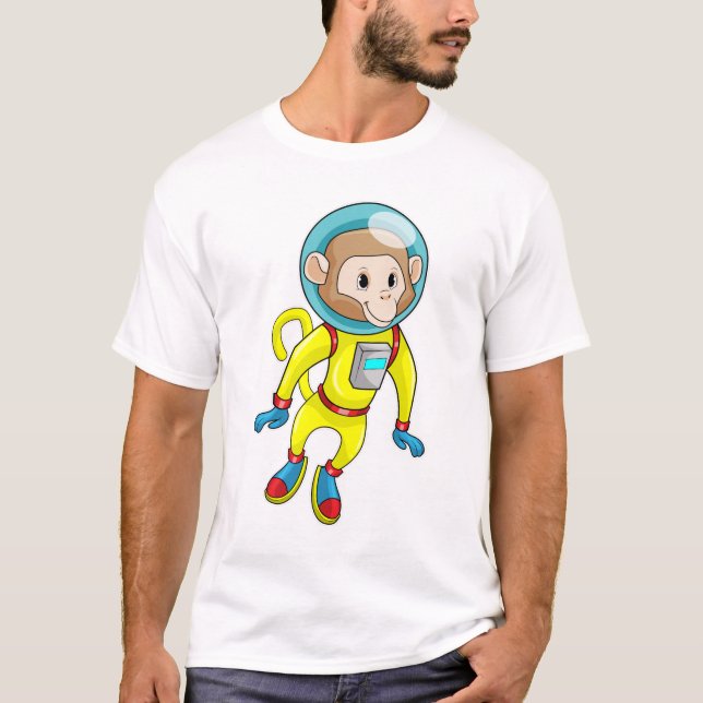 T-shirt Singe en astronaute (Devant)