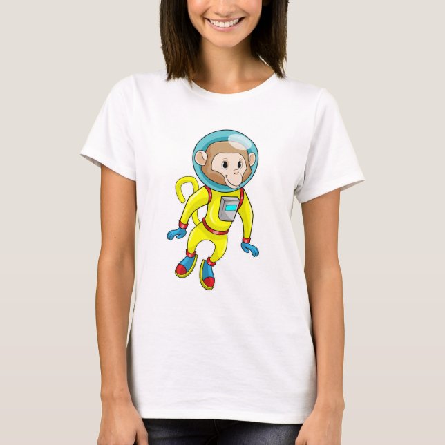 T-shirt Singe en astronaute (Devant)