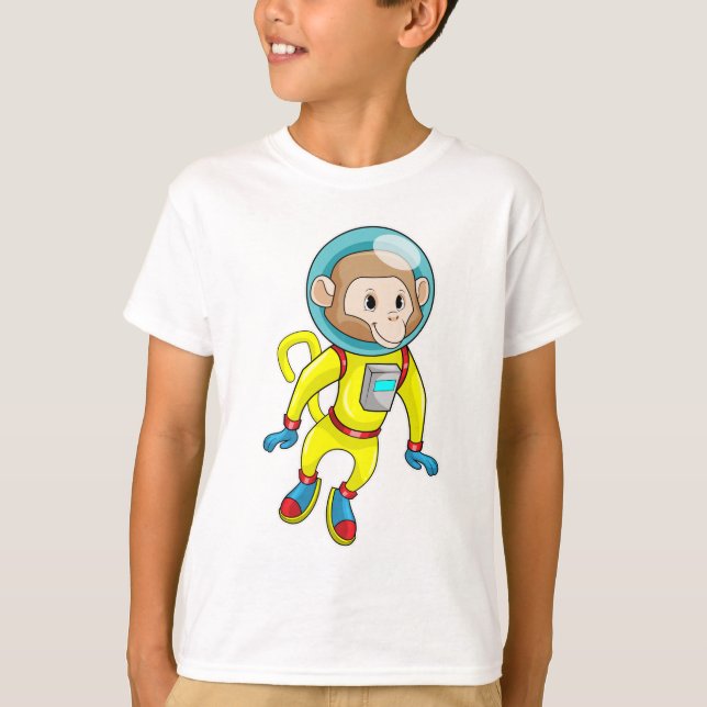 T-shirt Singe en astronaute (Devant)