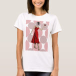 T-shirt Singe en Robe Rouge avec vin<br><div class="desc">Mode & Figuration</div>