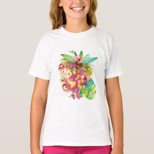 T-shirt Singe-enfant côtier tropical