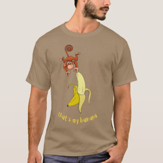 T-shirt Singe et banane animal drôle rétro