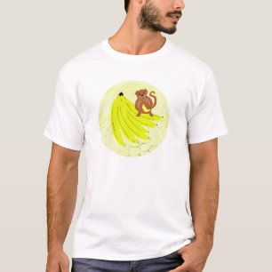 T-shirt singe et bananes