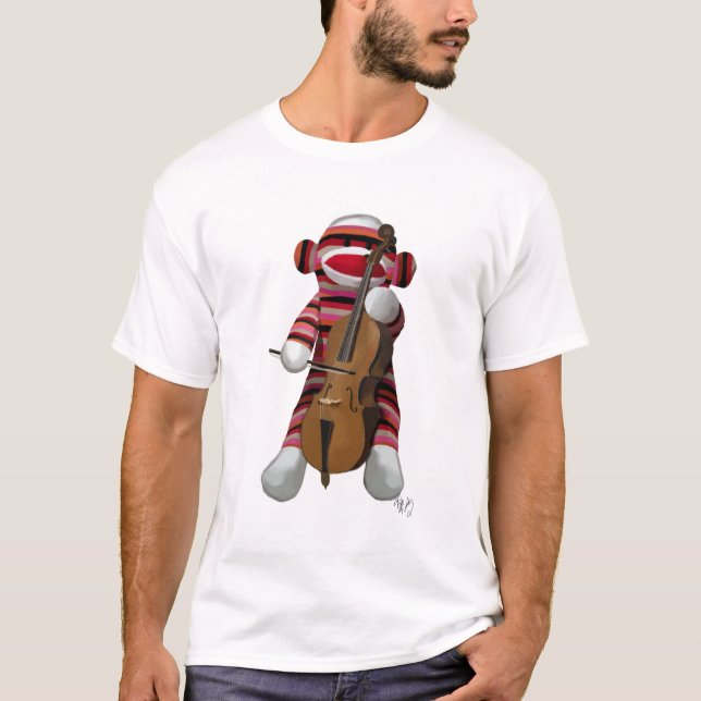 T-shirt Singe et cello (Devant)