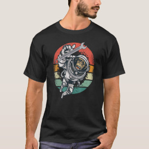 T-shirt Singe et clé vintage de l'espace en orbite