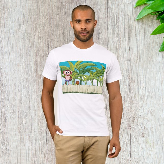 T-shirt Singe et escargot sur la scène de la jungle tropic (Créateur téléchargé)
