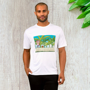 T-shirt Singe et escargot sur la scène de la jungle tropic