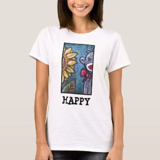 T-shirt Singe et tournesol HEUREUX de chaussette