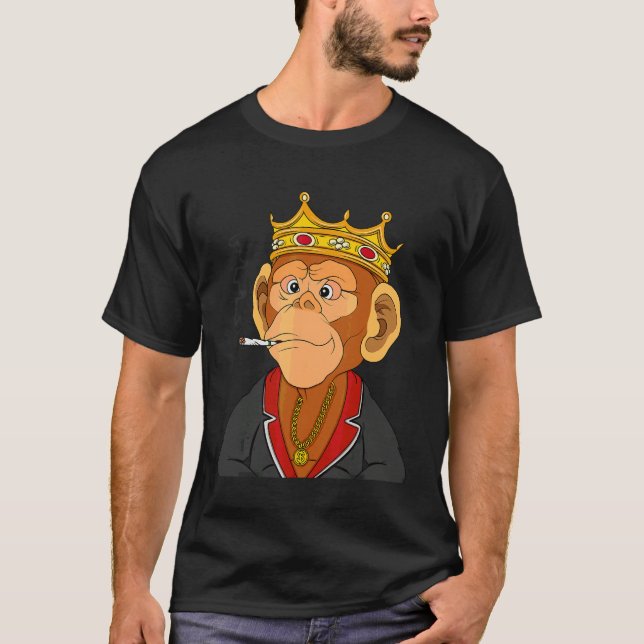 T-shirt Singe Gangsta sur le thème King Ape NFT (Devant)