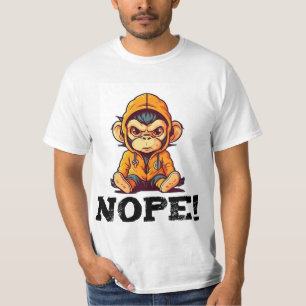 T-shirt Singe grumpy : Funny design for monkey lovers T-sh