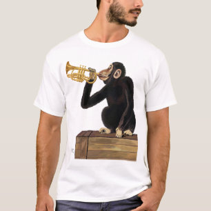 T-shirt Singe Jouant à la trompette 2