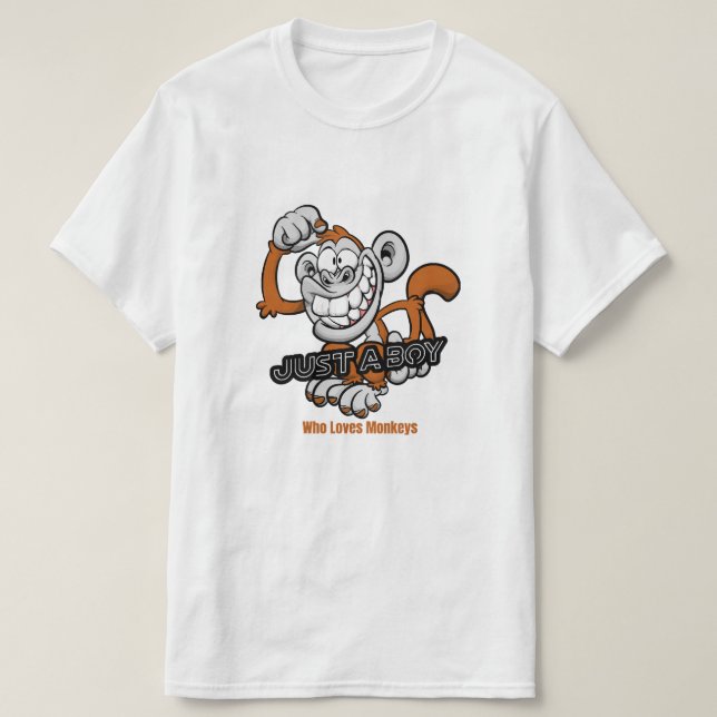 T-shirt singe juste un garçon  (Design devant)