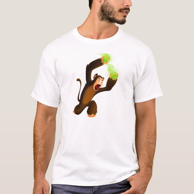 T-shirt Singe lançant le poison Poo (Devant)