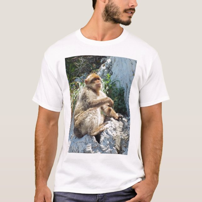 T-shirt Singe macaque de Barbarie (Devant)