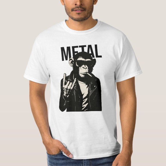 T-shirt Singe métal rebelle (Devant)