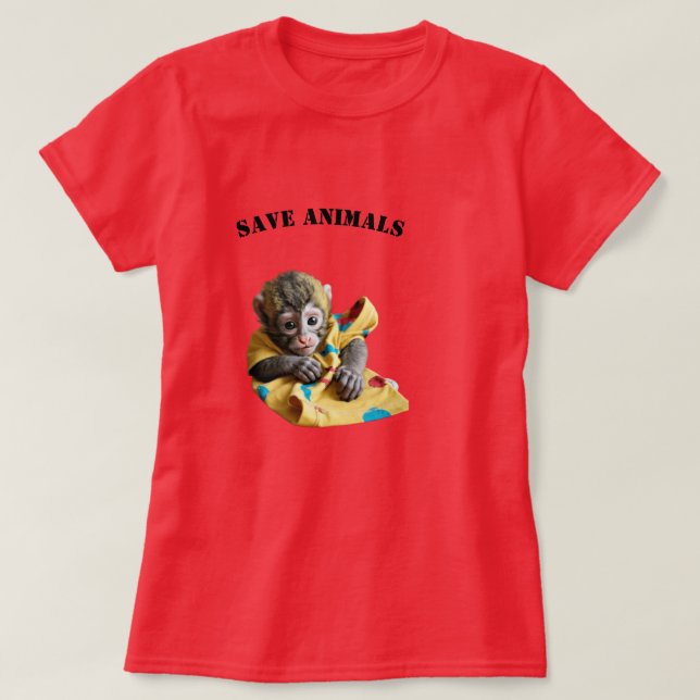 T-shirt Singe mignon (Design devant)