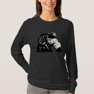 T-shirt Singe Monksy avec lunettes de réalité virtuelle