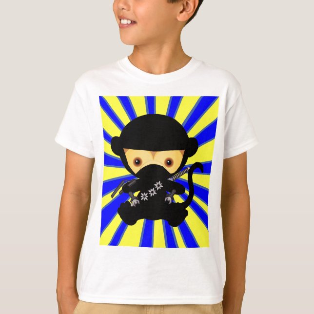 T-shirt Singe Ninja Kawaii (Devant)