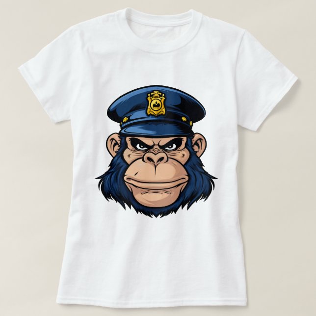 T-shirt Singe Police Singe (Design devant)