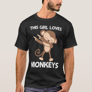 T-shirt Singe Pour Filles Maman Ape Zoo Animaux Sauvages 1