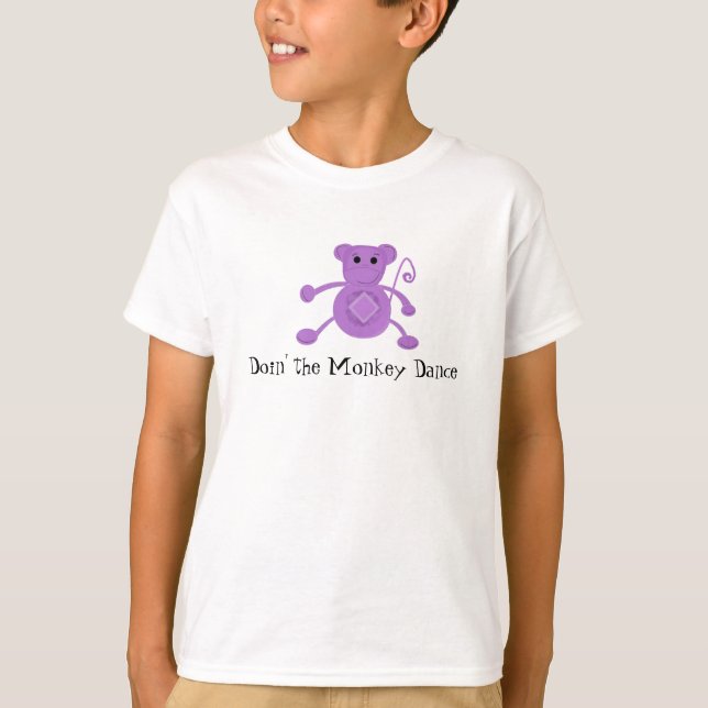 T-shirt Singe pourpre - Danse singe (Devant)