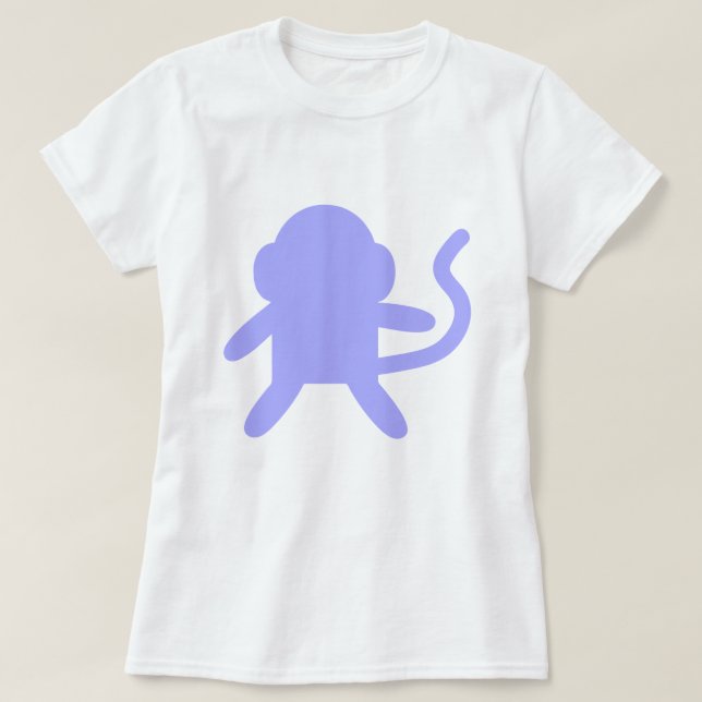 T-shirt singe pourpre personnalisable (Design devant)