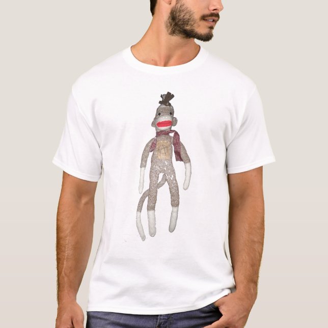T-shirt Singe punk de chaussette (couleur) (Devant)