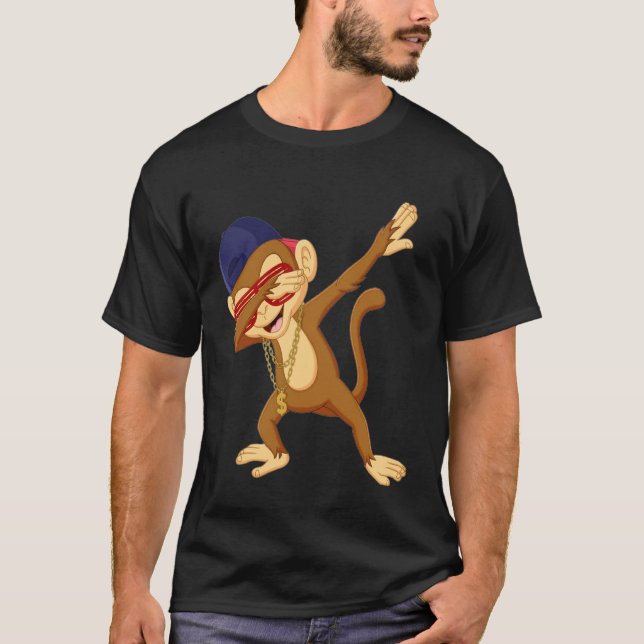 T-shirt Singe qui fait le dab danse drôle graphique (Devant)