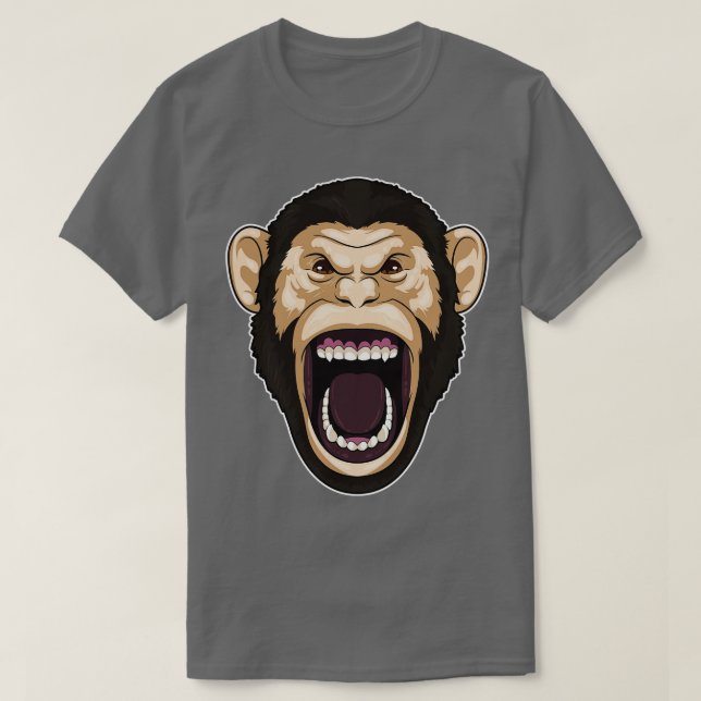 T-shirt Singe rugissant 2 (Design devant)