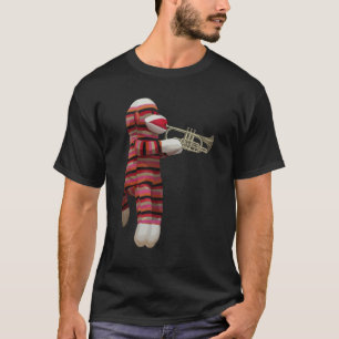 T-shirt Singe-Sock Jouer Trumpet