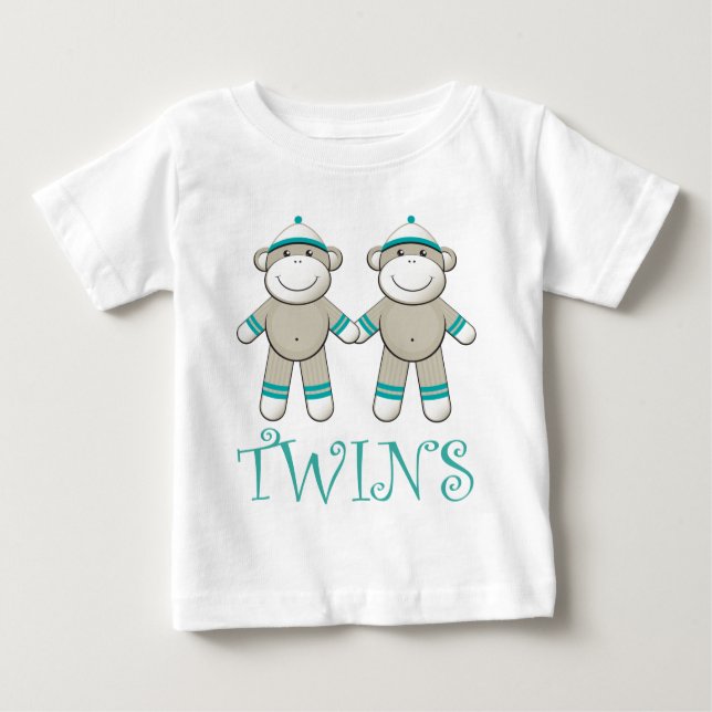 T-shirt singe Sock pour garçon jumeau (Devant)