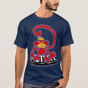 T-shirt singe sur le piano