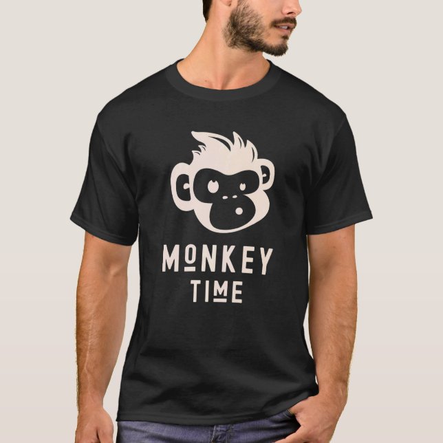 T-shirt Singe Temps Maigre Singe Primate Adorable Chimp (Devant)