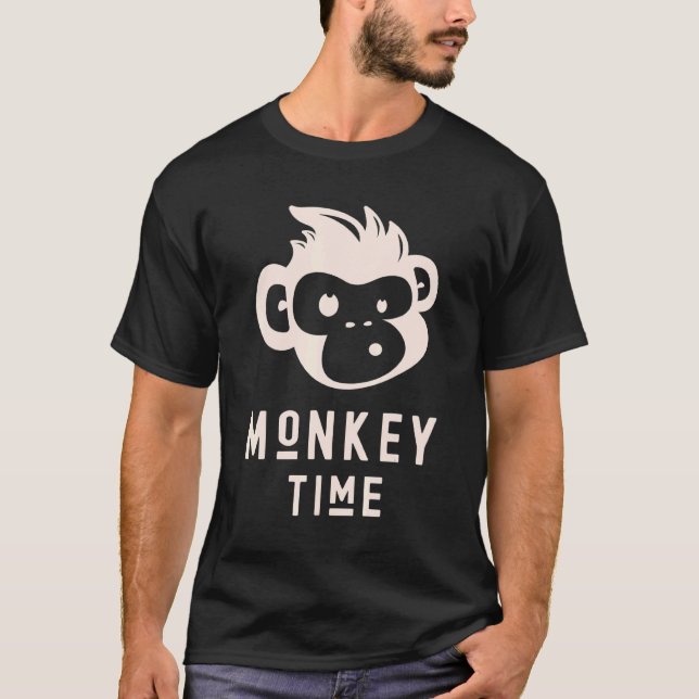 T-shirt Singe Temps Maigre Singe Primate Adorable Chimp 1 (Devant)