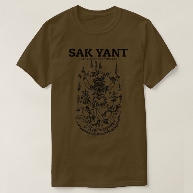 T-shirt Singe thaïlandais de tatouage Sak Yant (Design devant)
