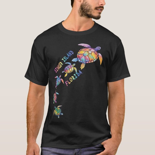 T-shirt Singer Island Florida Sea Turtle Lover Beach Vacat (Devant)