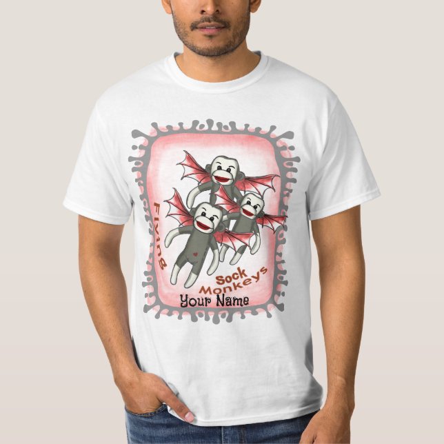T-shirt Singes Chaussettes Volants  (Devant)