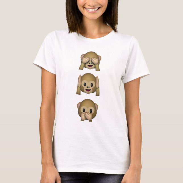 T-shirt Singes d'Emoji (Devant)